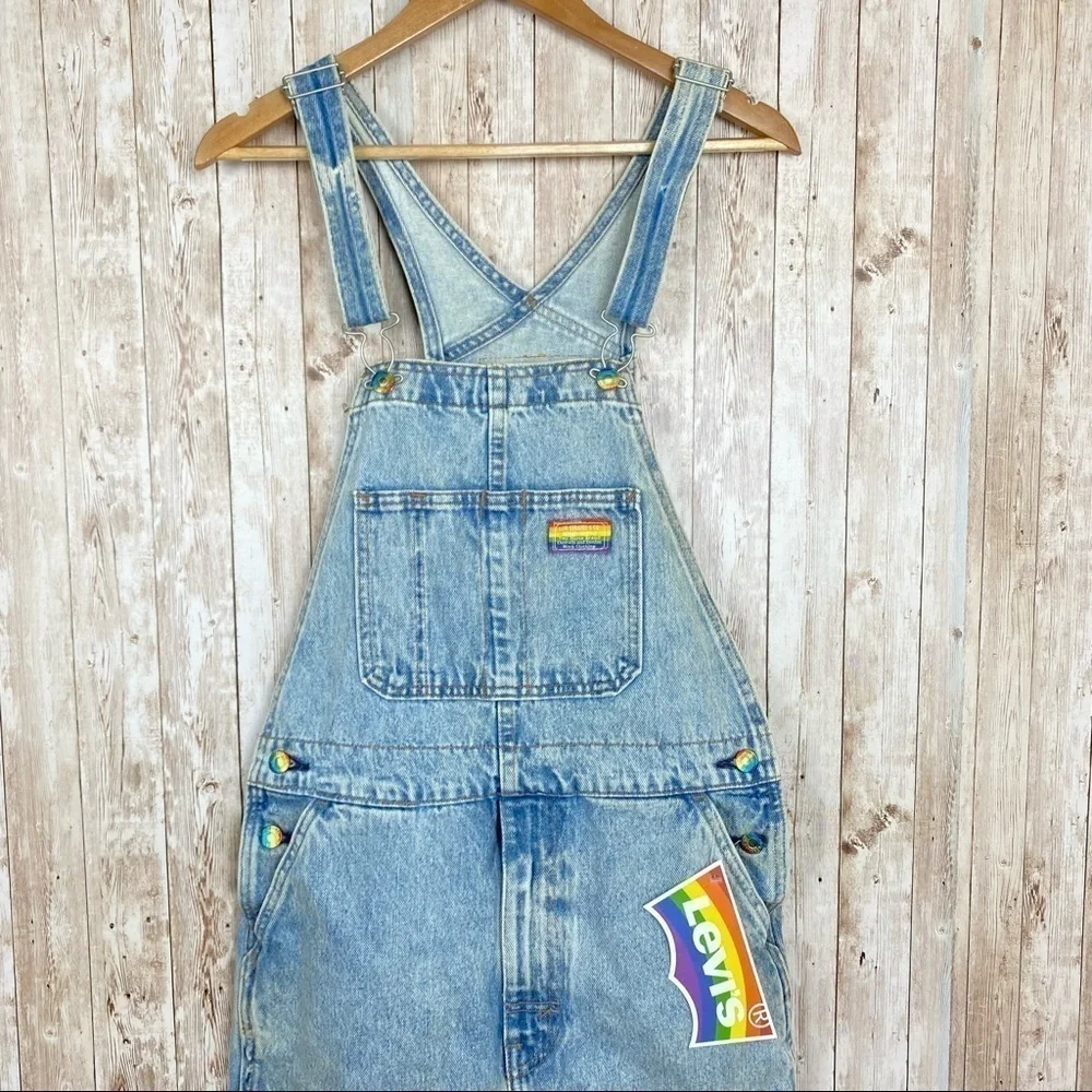 Levi’s Pride Liberation Denim Shortalls Size Large‎